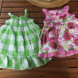 💞Lot of 2 Carters Baby Summer Dresses